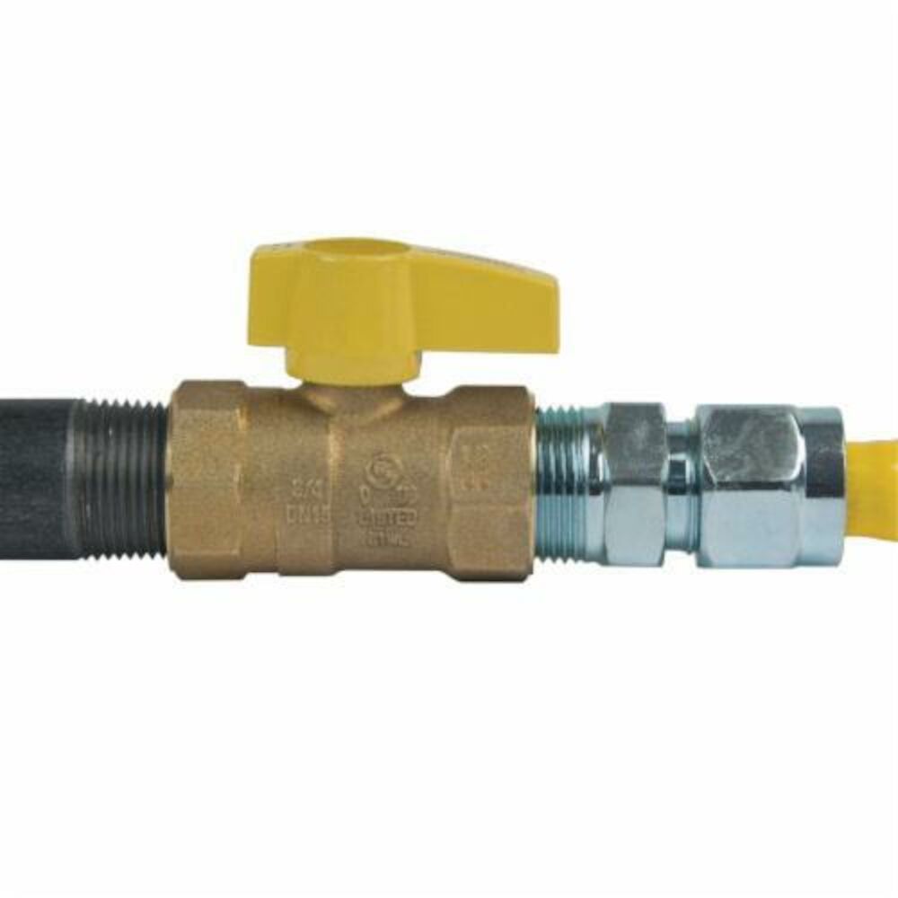 BrassCraft® LBV8 Straight Ball Valve, 1/2 in, FNPT, Forged Brass Body