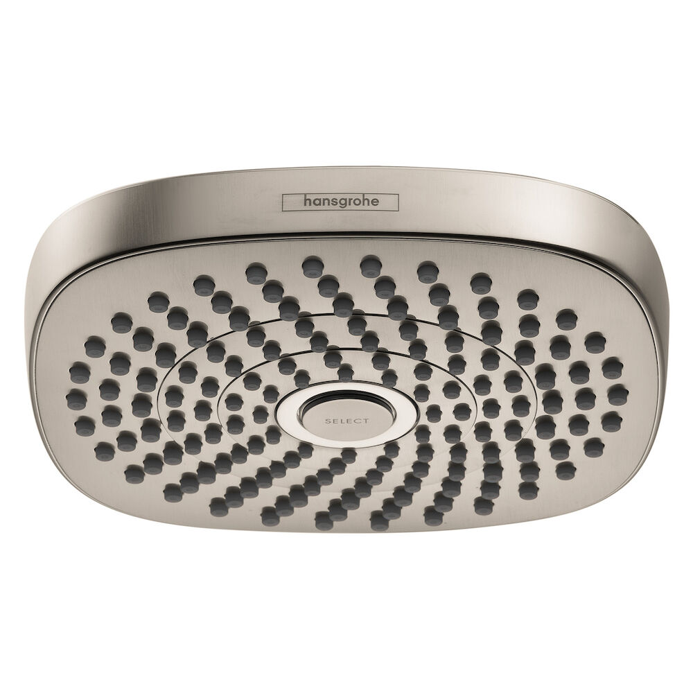 Hansgrohe 04925820 Croma Select E Showerhead 180 2-Jet, 2.5 gpm, Brushed Nickel