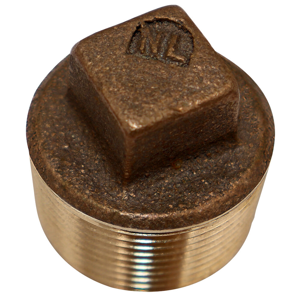 H-10033N 3/4 AWWA TAPER THD LF BRS SQ HD PLUG