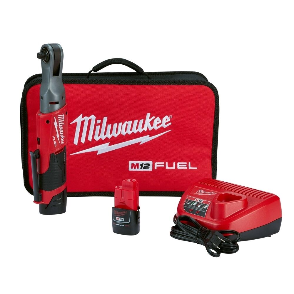 Milwaukee® Tool 2577-22 M12™ FUEL™ 3/8" Ratchet 2 Battery Kit