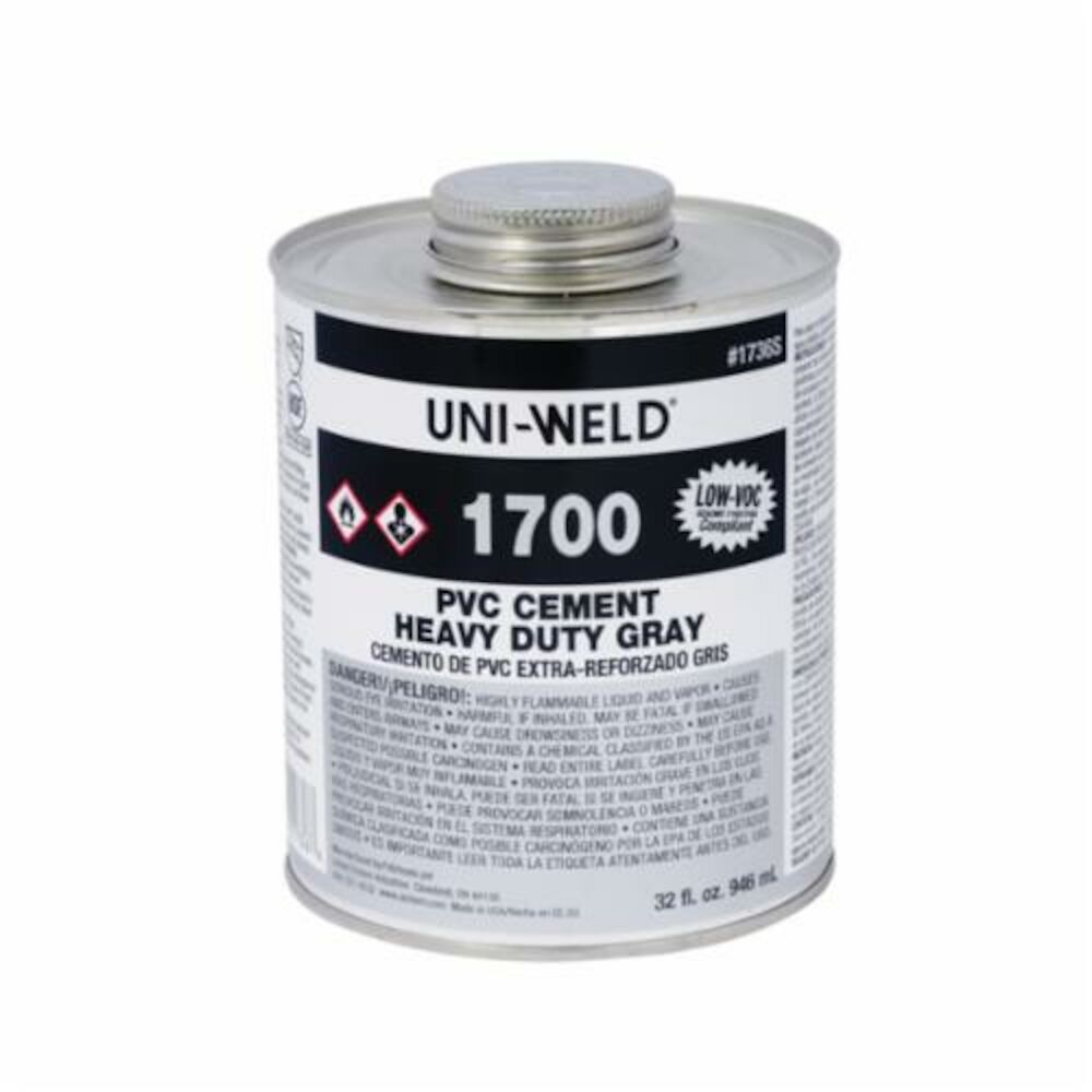 Oatey®  1736S Low VOC PVC Solvent Cement, 32 oz, Liquid, Gray, 0.93 +/- 0.02