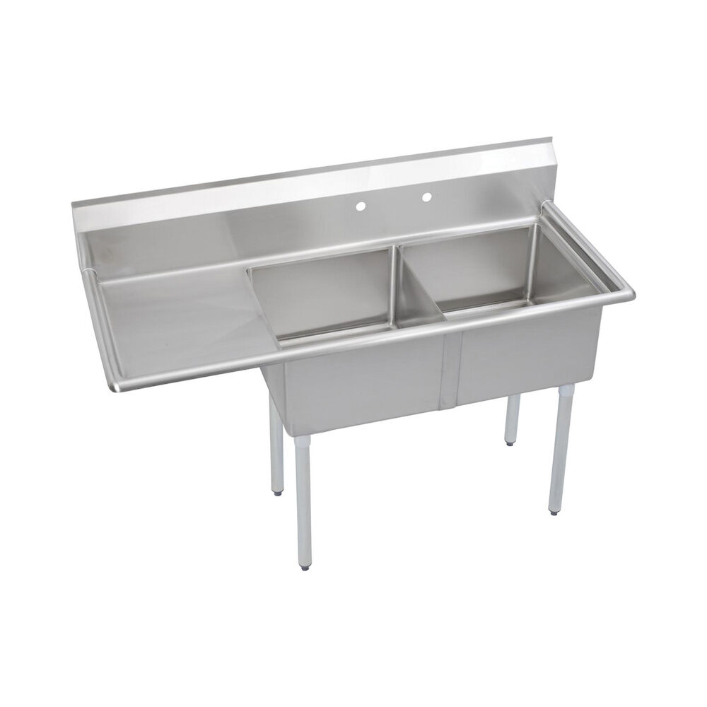 S2C18X18-L-18X Super Economy Scullery Sink, Floor Mount, 300 Stainless Steel