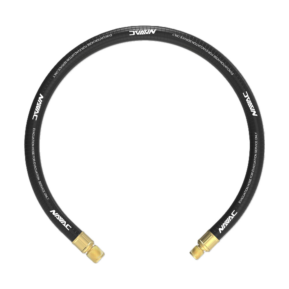 NH34AB 3' L Big Boy Refrigerant Evacuation Hose, Black, 3/4" Diameter, 1/4 x 3/8 Fitting