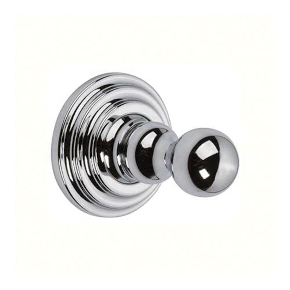 Ginger® 1110/PC Chelsea® Robe Hook, 1 Hook, 2-7/16" OAD, Solid Brass