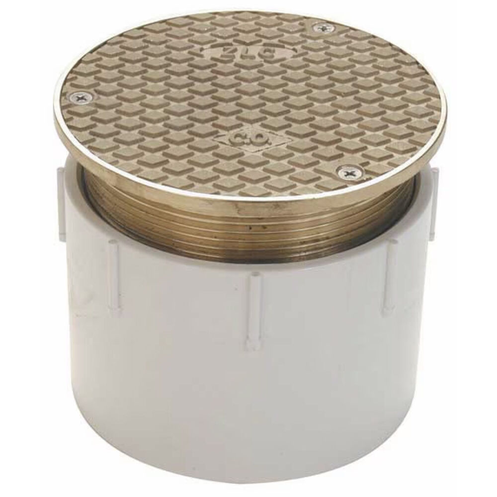 CO2450-PV2 2" Adjustable Floor Cleanout, Nickel Lid, PVC
