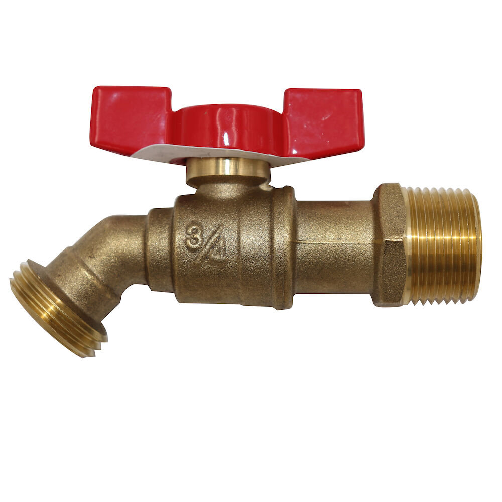 WATTS® 0820956 BD Series, BD-QT 1/4 Turn Boiler Drain Shutoff, 3/4 in, ThreadedxSolder, Brass, Import