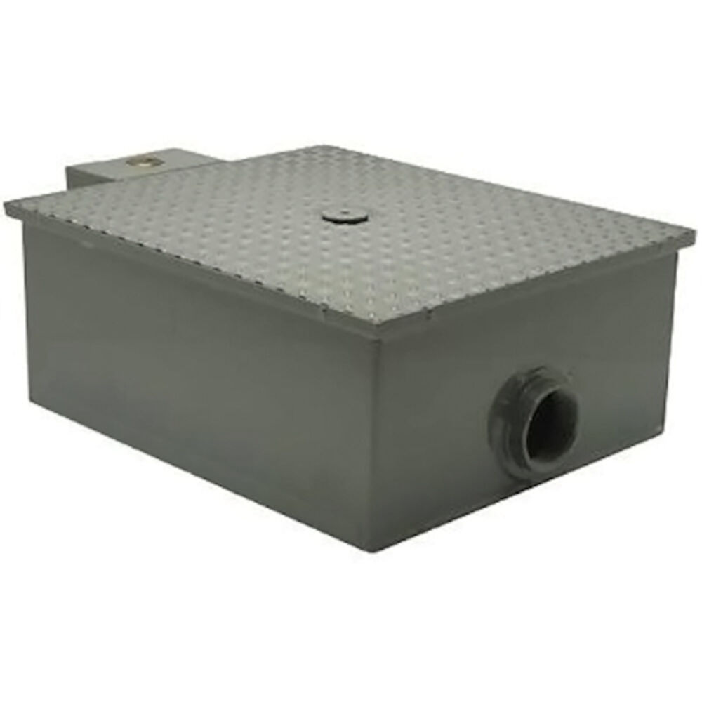 GT2701-50-4NH 4" No-Hub Low Profile Grease Trap with Flow Control, 50 GPM, Fabricated Steel