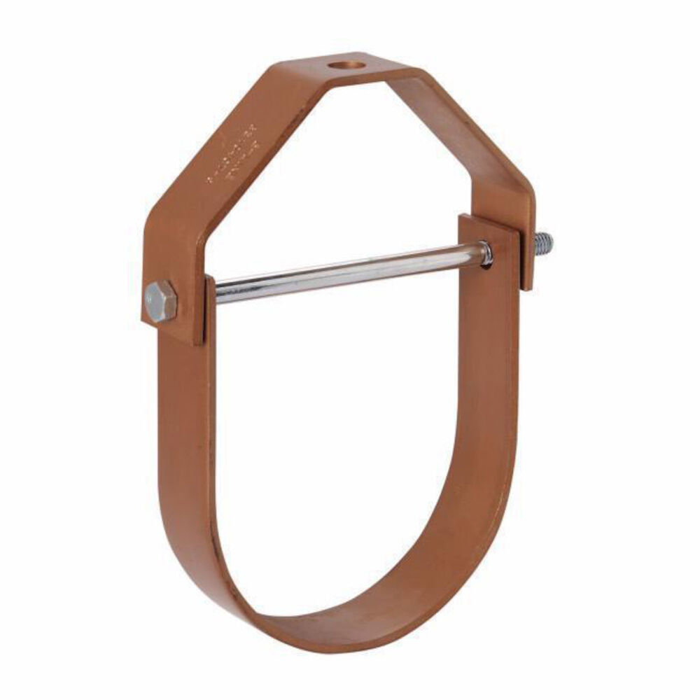 B-Line B3104CT-2 Clevis Hanger, 2" Pipe, 3/8-16 TPI Rod, 250 lb Load, Steel, Dura Copper™