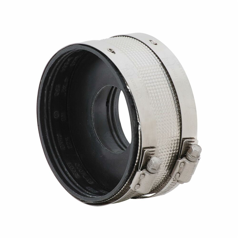 Matco-Norca™ 4521108 Standard Duty Pipe Coupling, 4 x 2" Nominal, No-Hub End Style, Flexible Rubber