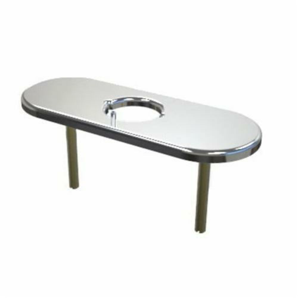 Commercial Instit Parts 4" Coverplate Matte Black, Matte Black