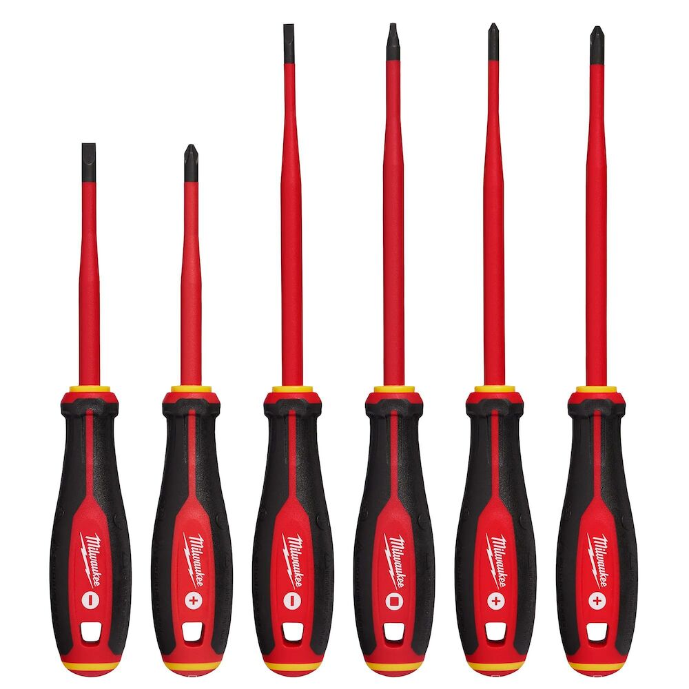 Milwaukee® Tool 48-22-2206 Screwdriver Set, 6 Pieces, Thermoplastic/Metal/Polypropylene