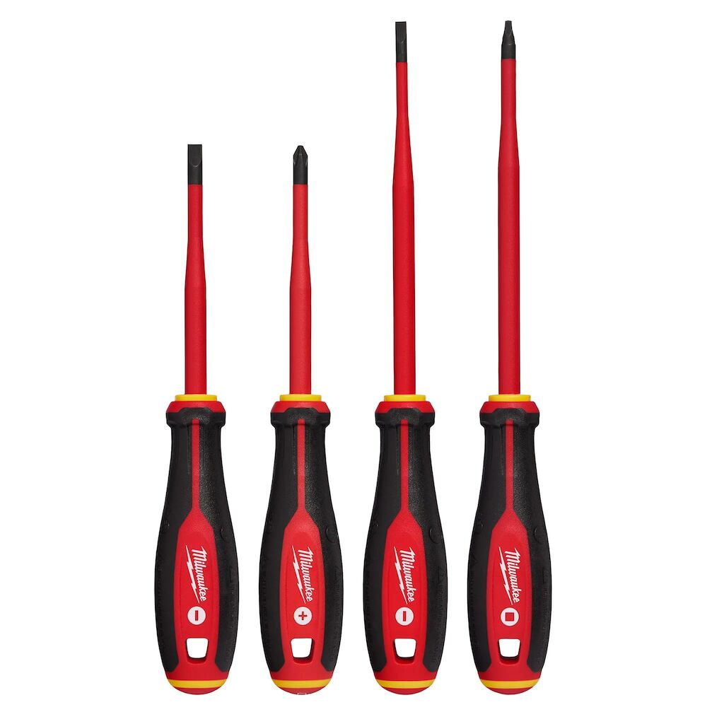 Milwaukee® Tool 48-22-2219 Screwdriver Set, 4 Pieces, Thermoplastic/Metal/Polypropylene