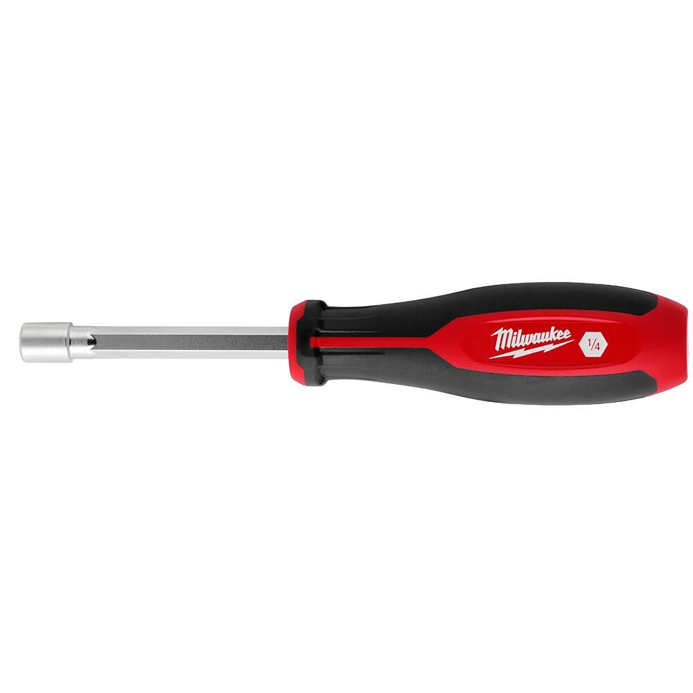 Milwaukee® Tool 48-22-2451 HollowCore™ Nut Driver, 1/4 in, Hollow Shank, Tri-Lobe Handle, Chrome Plated