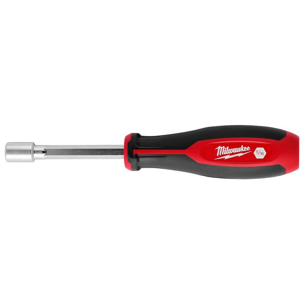 Milwaukee® Tool 48-22-2452 HollowCore™ Nut Driver, 5/16 in, Hollow Shank, Tri-Lobe Handle, Chrome Plated