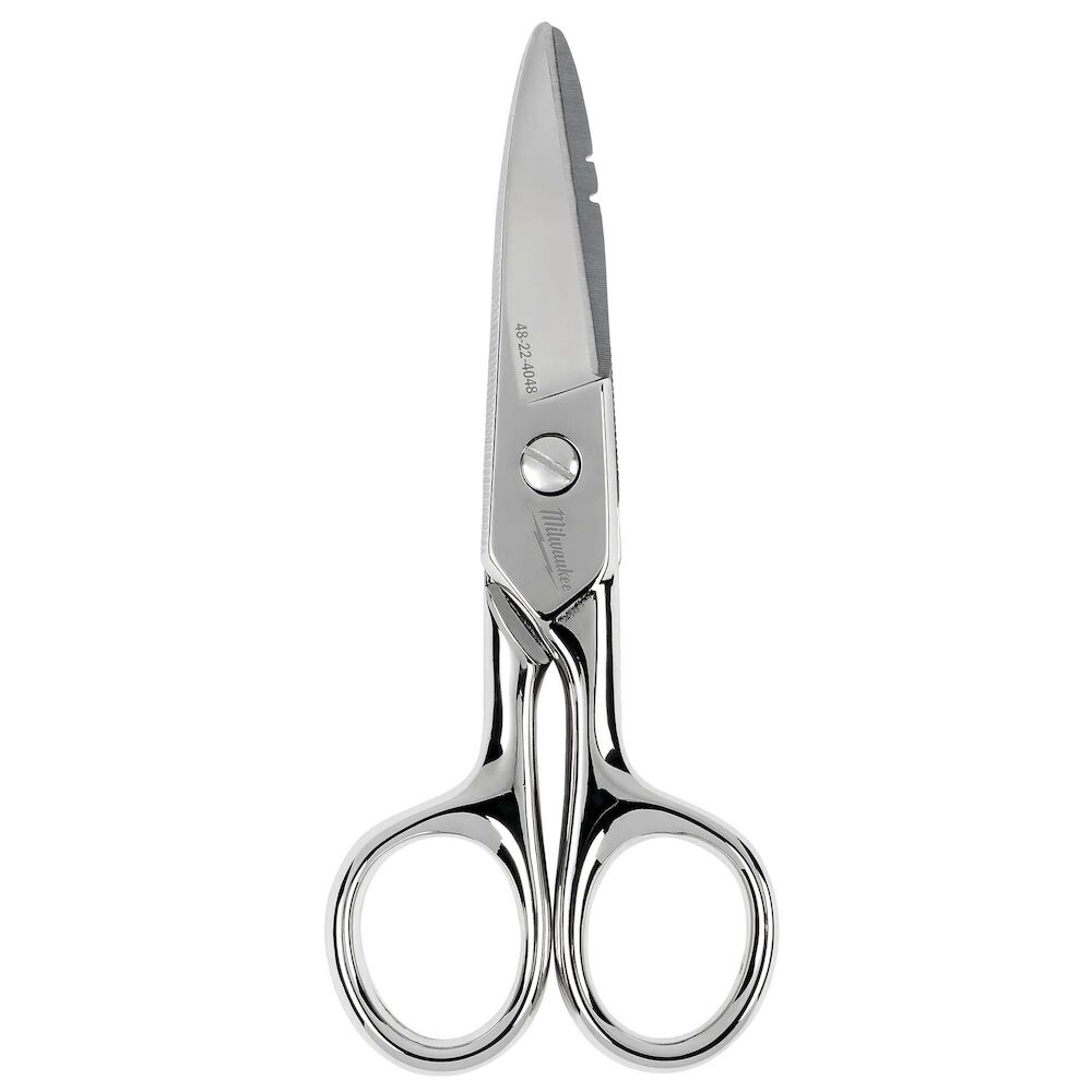 Milwaukee® Tool 48-22-4048 Electrician Scissor, 2.25" OAL, Sharp Tip, Stainless Steel Blade