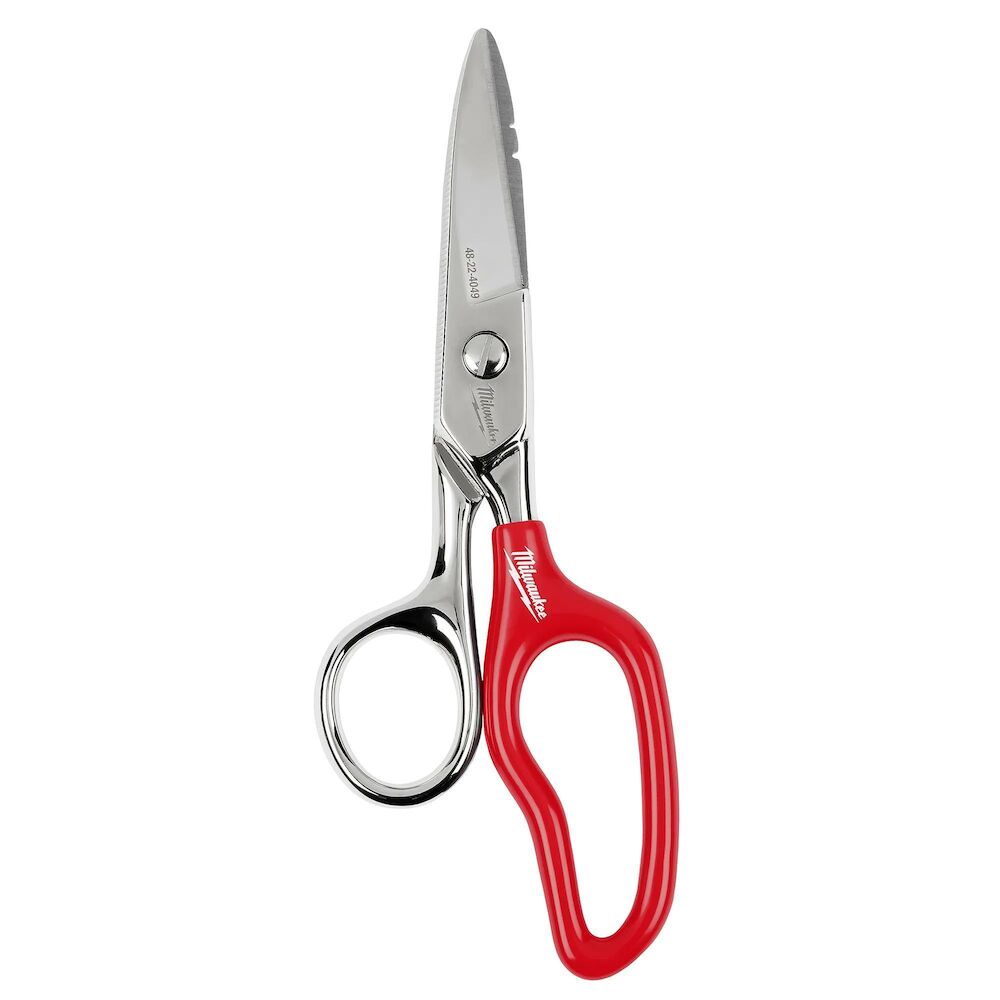 Milwaukee® Tool 48-22-4049 Electrician Scissor, 2.25" OAL, Sharp Tip, Stainless Steel Blade