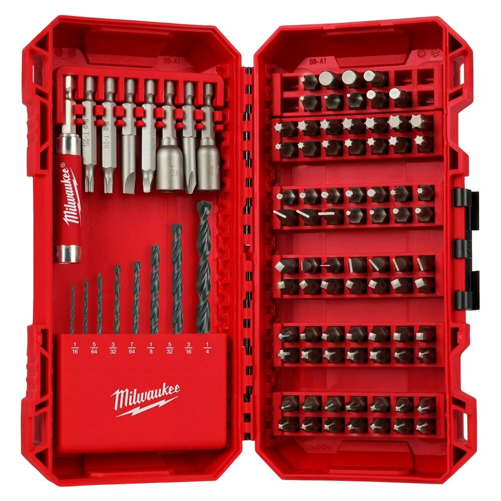 Milwaukee® Tool 48-32-1556 Drill and Drive Set, 95 Pieces, Alloy76 steel