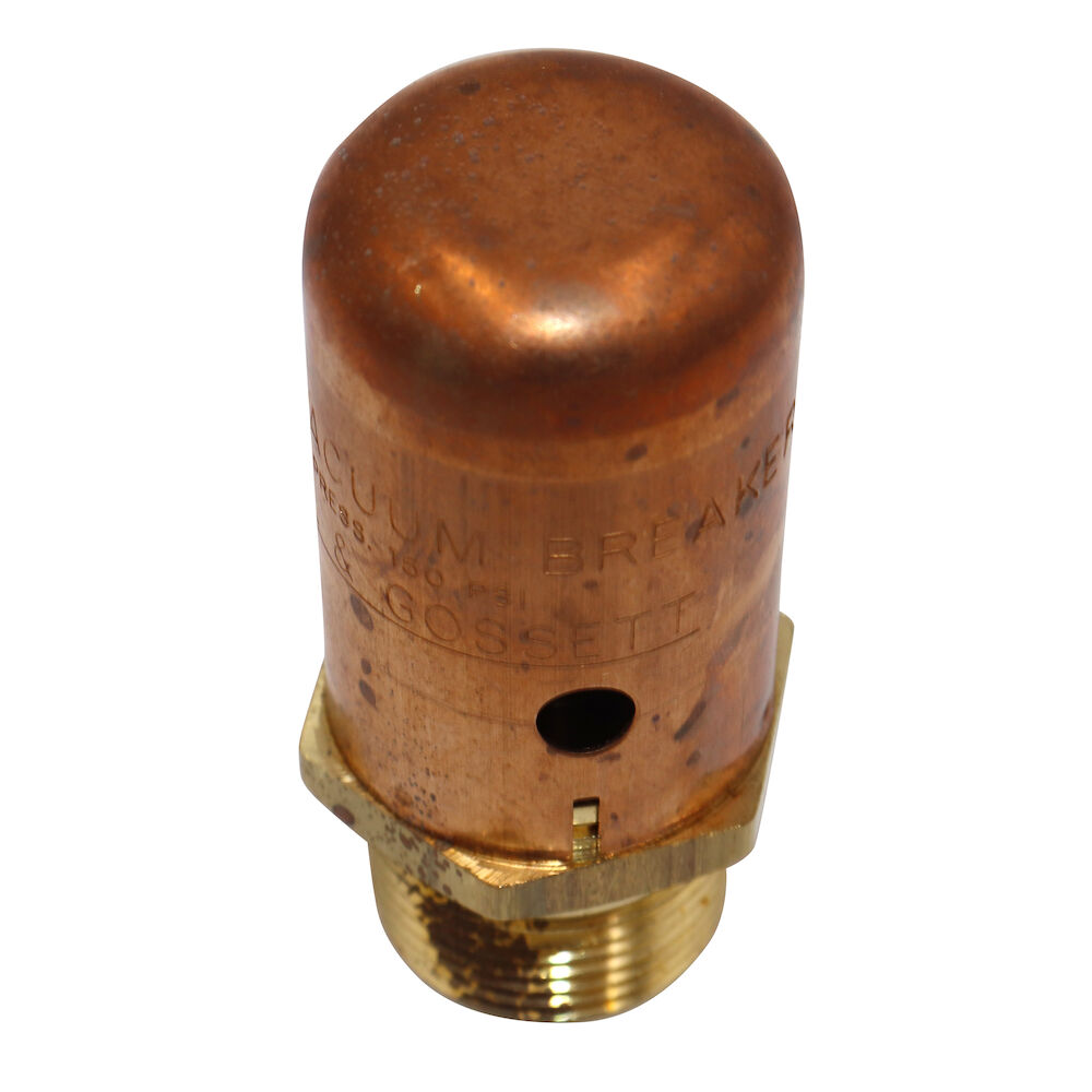 Bell & Gossett 113075 Vacuum Breaker, 3/4 in, MNPT, 240 psig, 300 deg F, Brass