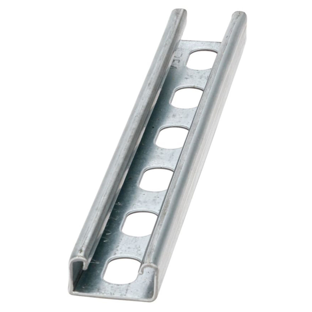 B-Line B54SH Strut Channel, 13/16" H x 10" L x 1-5/8" W, 304 Pre-Galvanized Stainless Steel, SH pattern, 14 Gauge