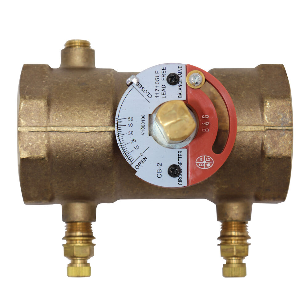 Bell & Gossett Circuit Setter Plus® 117105LF Balance Valve, 2 in, NPT, 400 psig, Lead-Free Brass Body