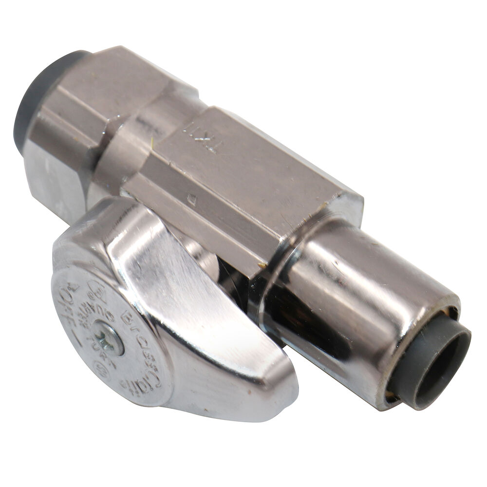 BrassCraft® G2QPS14X C G2™ 1/4 Turn Straight Stop, 1/2x3/8 in Nominal, Push Connect, 125 psi, Brass Body, Chrome Plated, Domestic