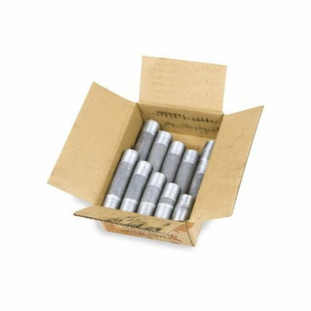 Smith-Cooper® 84SR4004C Single Run Nipple Assortment, 1/2" Nominal, 11 Pieces, Welded Carbon Steel, Galvanized