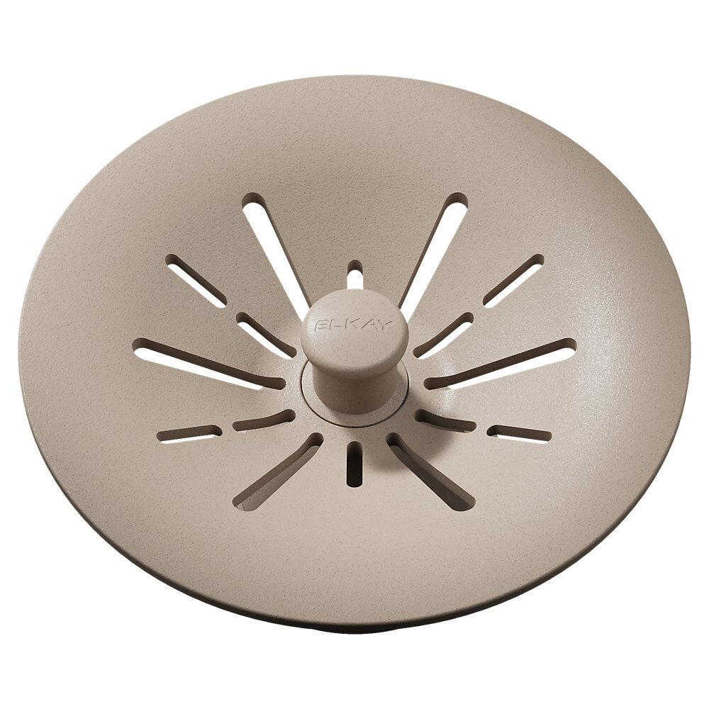 LKPDQSSN 3-1/2" Removable Basket Strainer and Rubber Stopper, Quartz Perfect Drain, Polymer