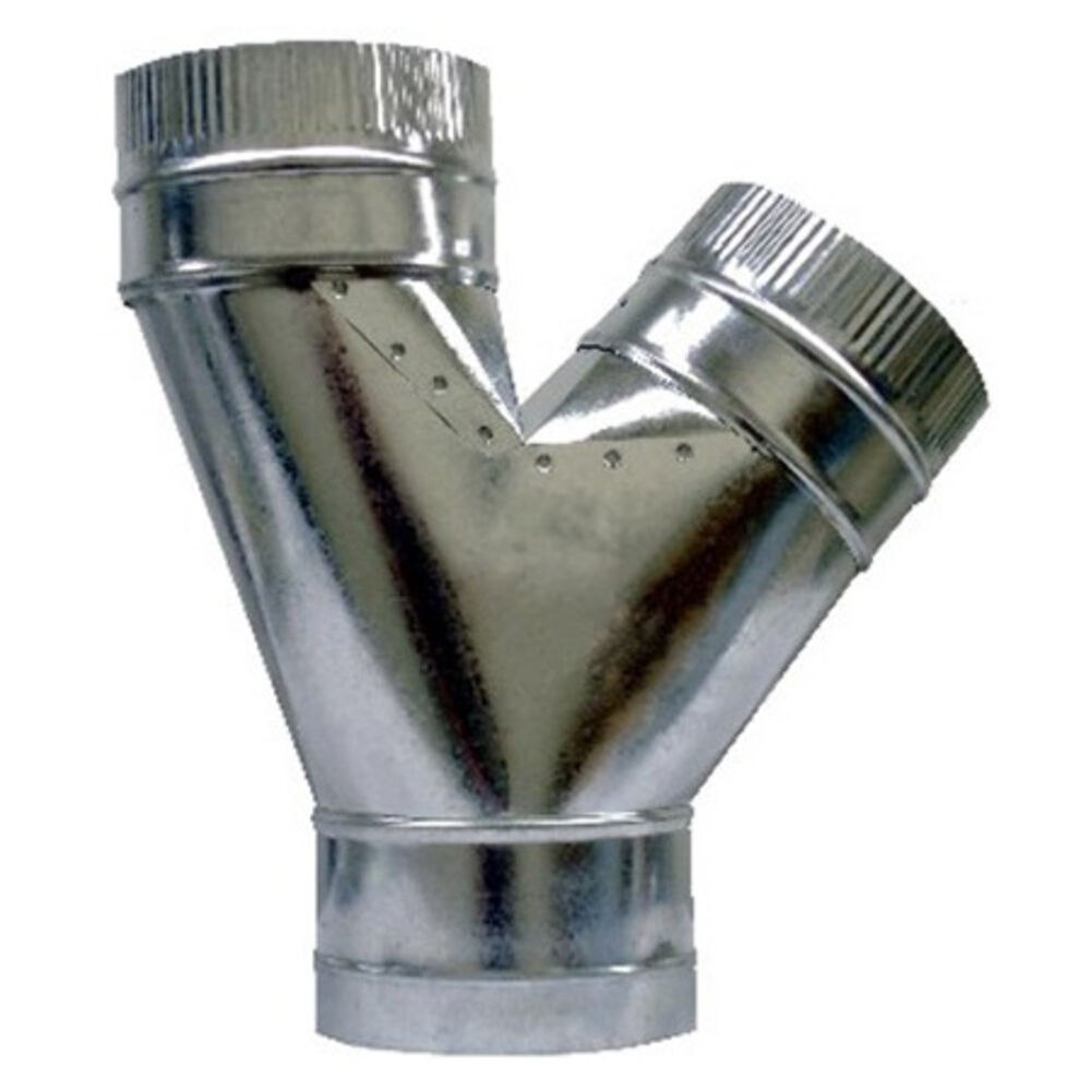 Snappy™ 715-444 Duct Splitter Wye, 4x4x4, Steel, Galvanized