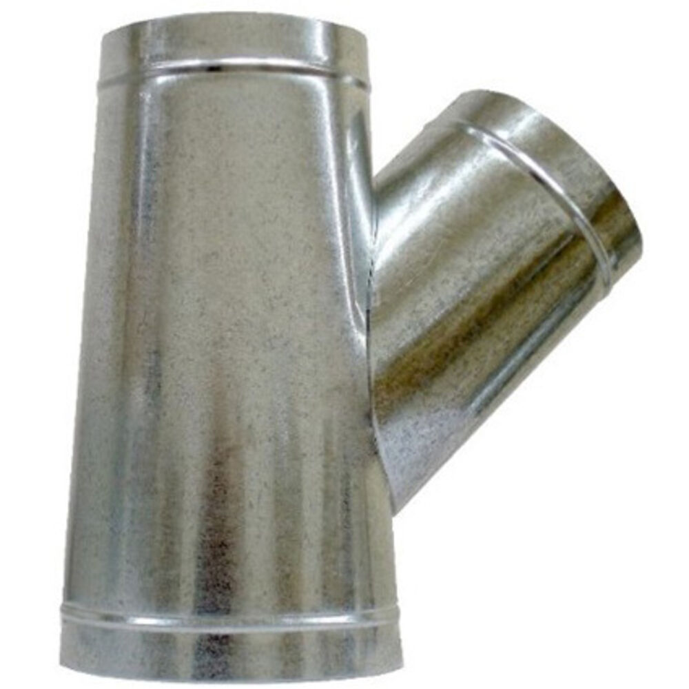 Snappy™ 716-1088 Duct Stub Wye, 10x8x8, 26 ga Steel, Galvanized