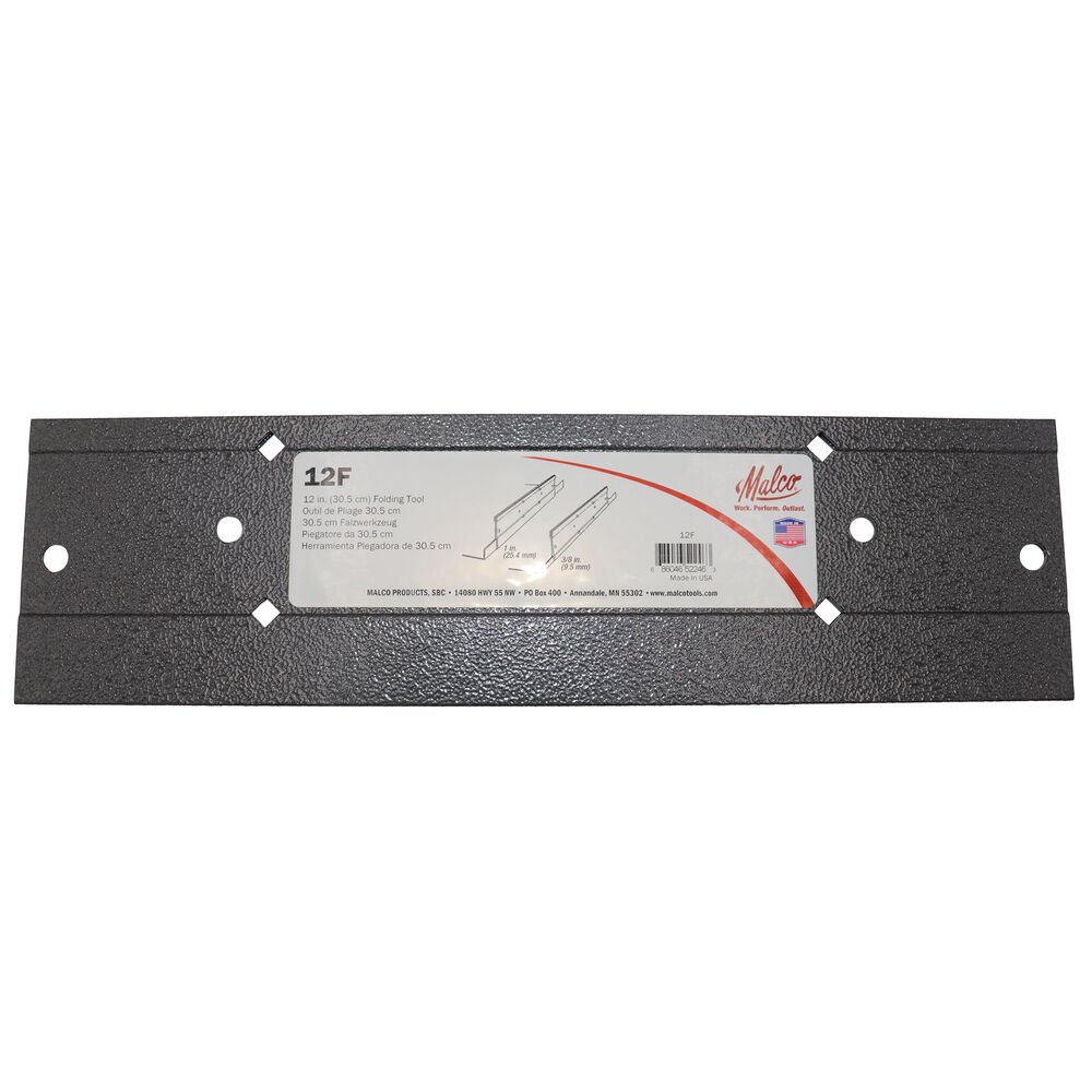 Malco® 12F Sheet Metal Folding Tool, 3/8 to 1" D Folding, 22 ga, 12" L, Steel