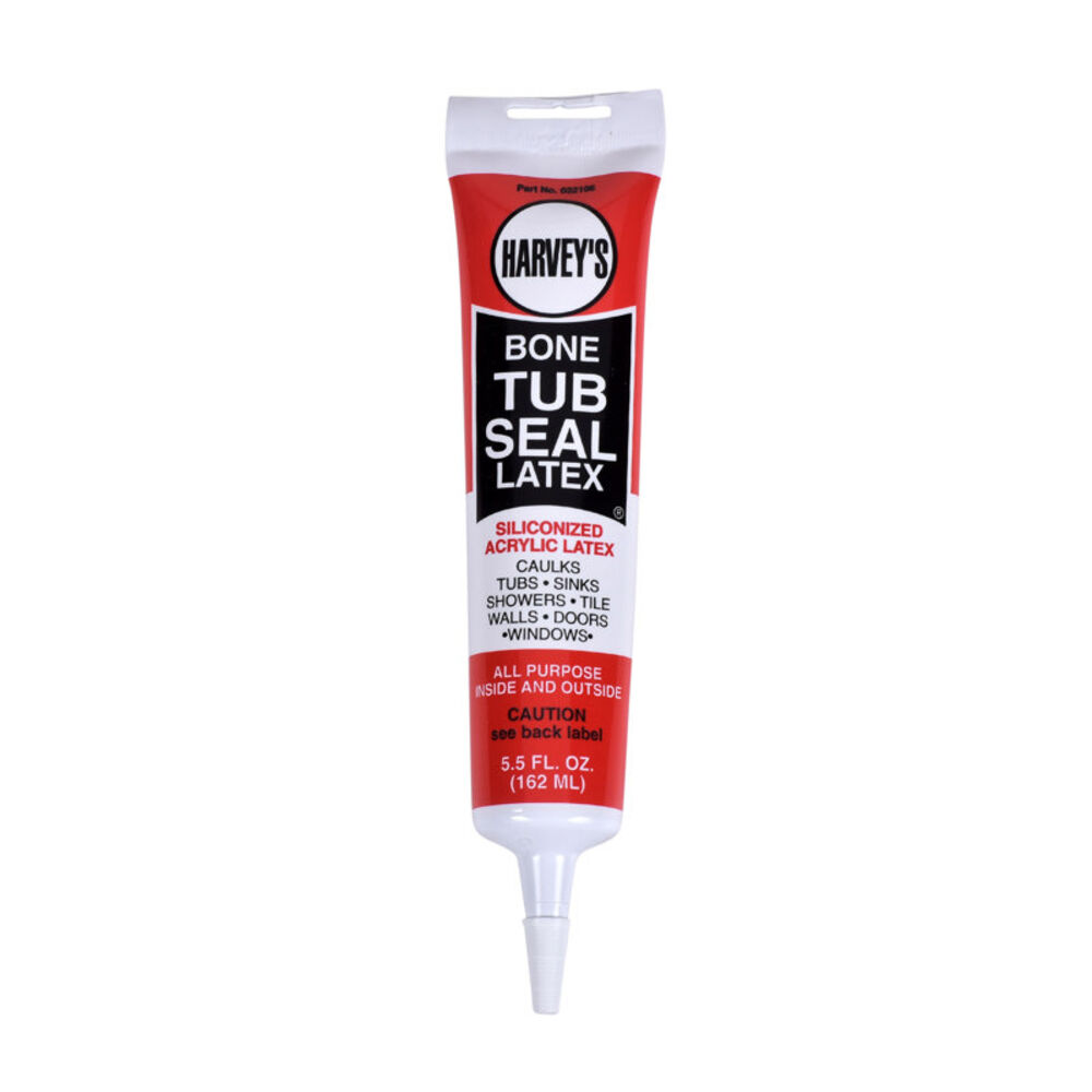 Harvey® 32106 Water Based Siliconized Caulk, 5.5 fl oz Tube, Paste, Bone