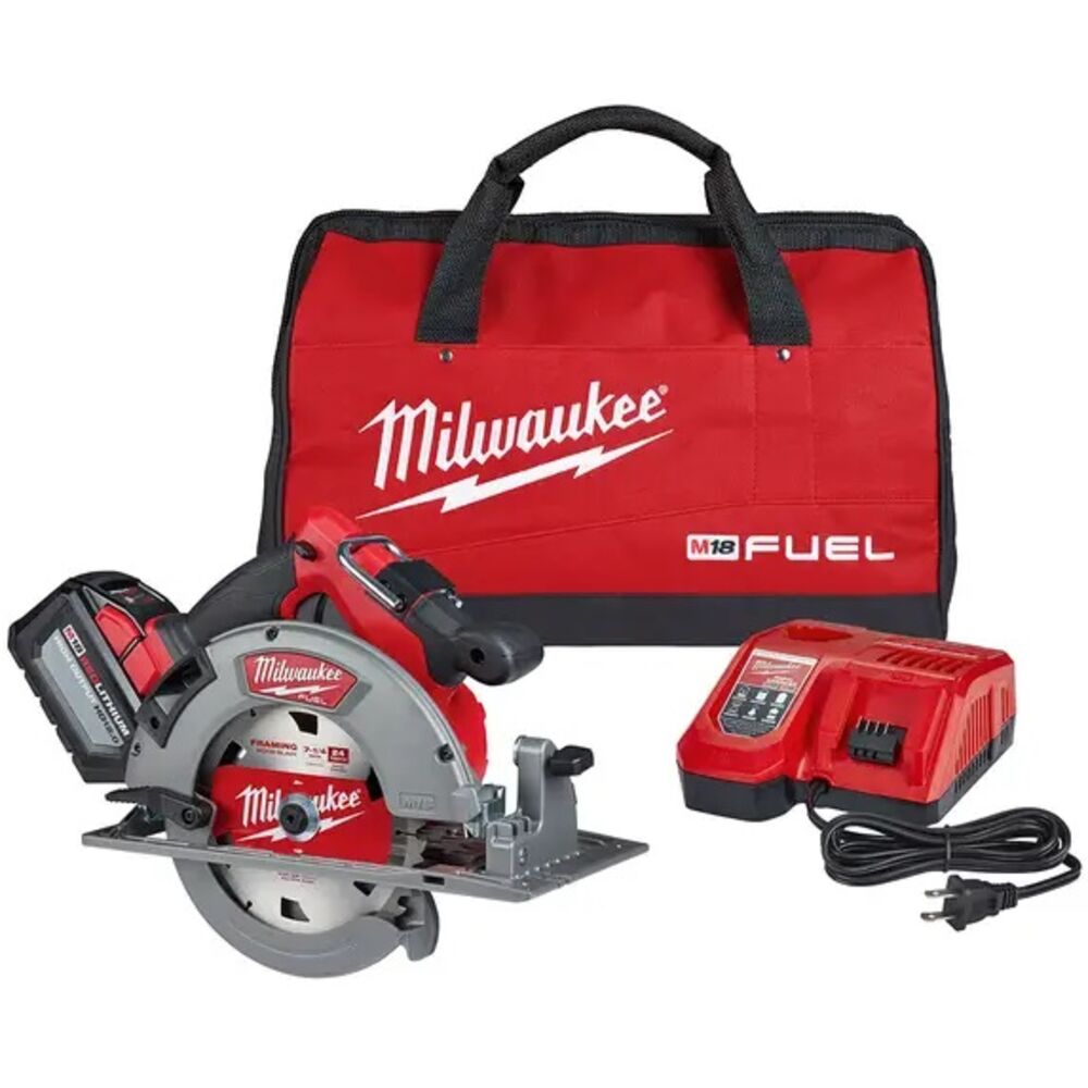Milwaukee® Tool 2732-21HD Cordless Circular Saw Kit, 7-1/4 in Blade, 5/8 in Arbor/Shank, 18 VDC, Lithium-Ion Battery