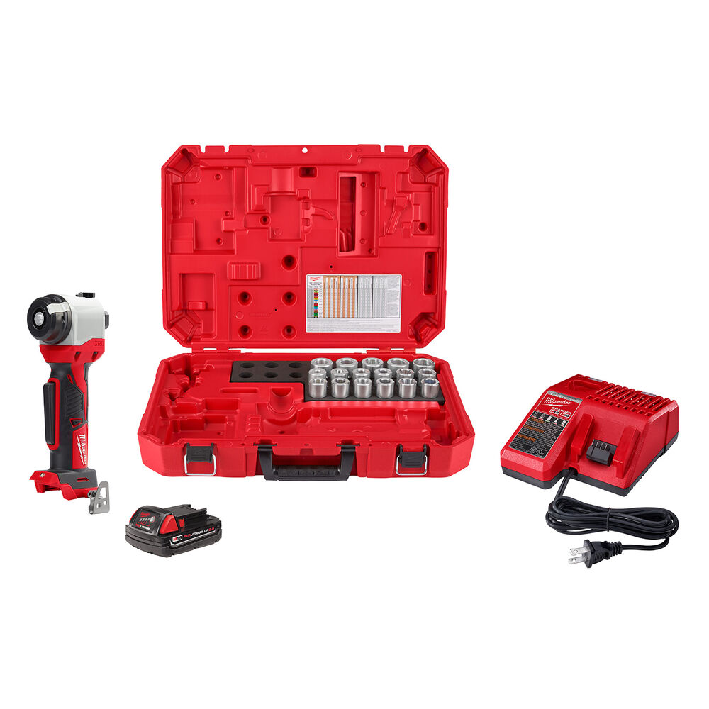 Milwaukee® Tool 2935CU-21S M18™ Cordless Cable Stripper Kit With (17) Copper THHN/XHHW Cables, Lithium-Ion Battery
