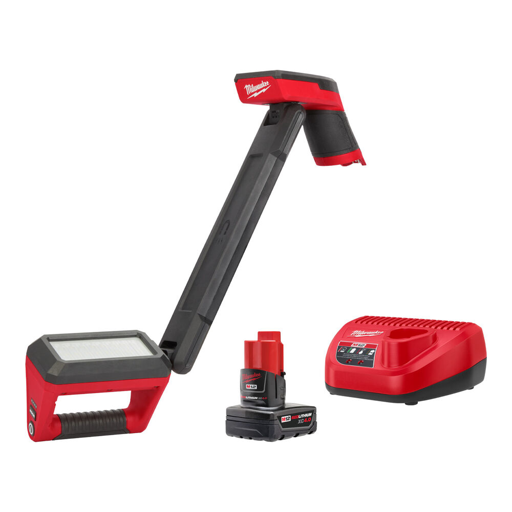 Milwaukee® Tool 2126-21XC M12™ Cordless Portable Underbody Light Kit, LED Bulb, Plastic Housing, 1200 Lumens