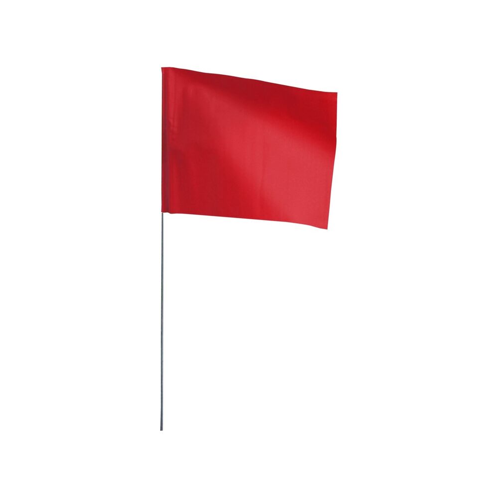 4x5" Marking Flag, 21" L, Red