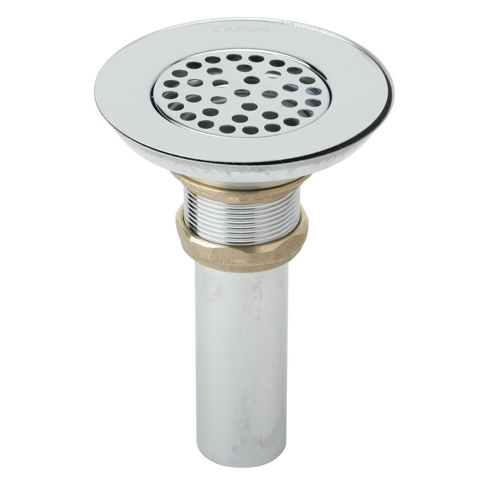 LK18B Elkay 3-1/2" Sink Drain w/ Grid Strainer and Tailpiece, 304 Stainless Steel Body, Polished