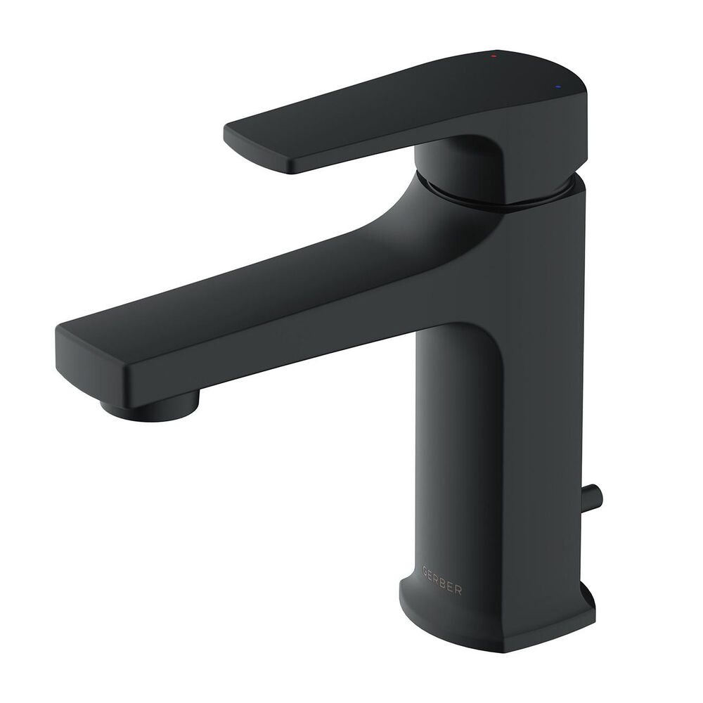 d225070bs Tribune Single Handle Bathroom Faucet, 1.2 gpm Flow Rate, 5" H Spout, 1 Handle, 1, 3 Faucet Holes, Chrome Satin Black
