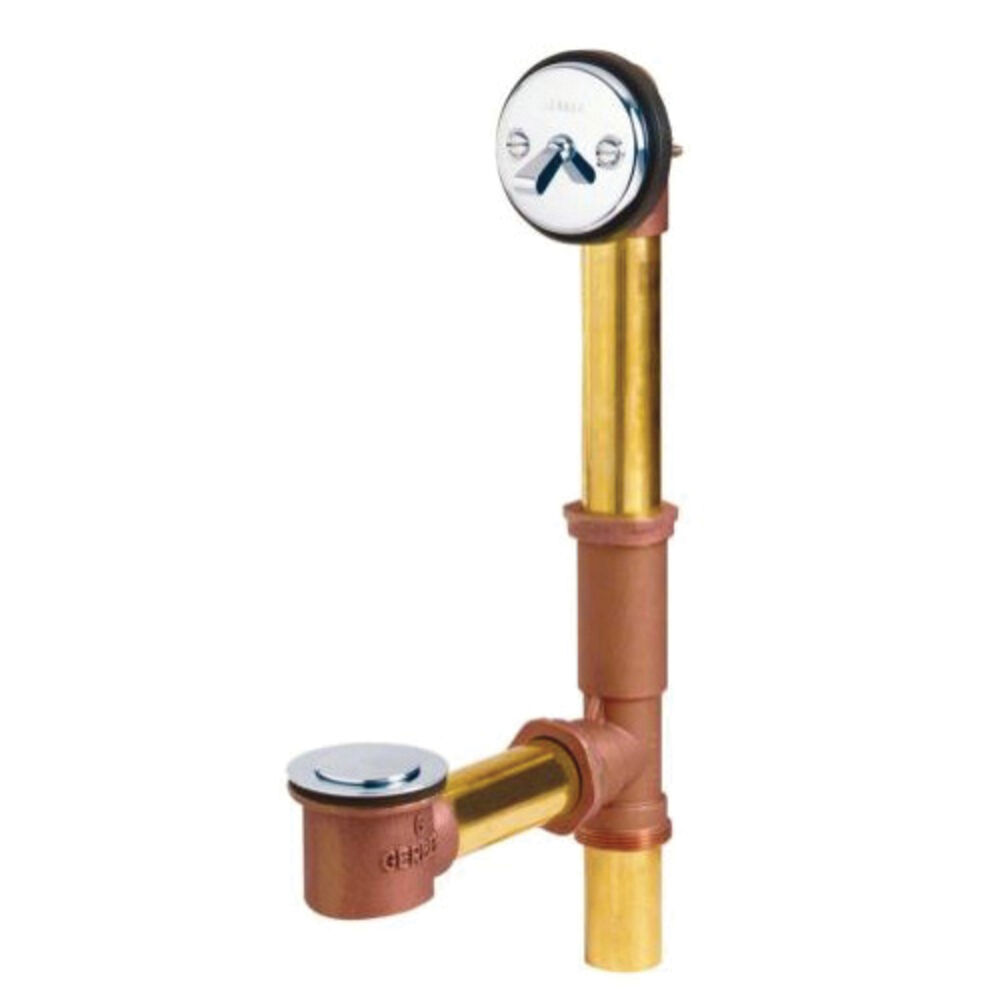 G0041802 41-802 Series Pop-Up Bath Drain, 17 ga Brass, Polished Chrome