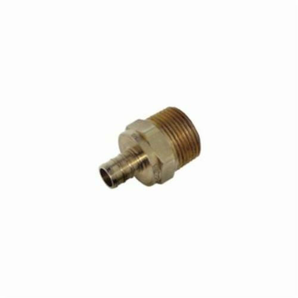 WATTS® CrimpRing™ 0653026 LFWP12B, LFWP12B-1208PB Adapter, 3/4x1/2", CrimpxMNPT, Brass, Import