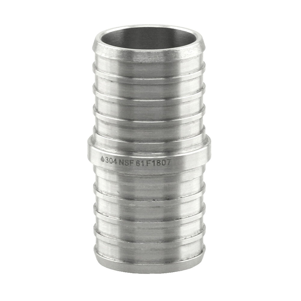 SSPEX-C05 Coupling, 1/2" Nominal, F1807 Crimp PEX, 304 Stainless Steel