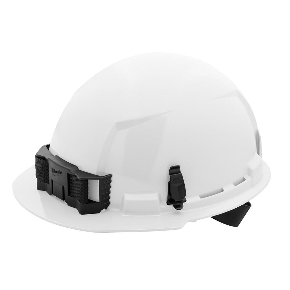 Milwaukee® Tool 48-73-1100 Front Brim Hard Hat, 4-Point Ratchet Suspension, ANSI Electrical Class Rating: Class E, White