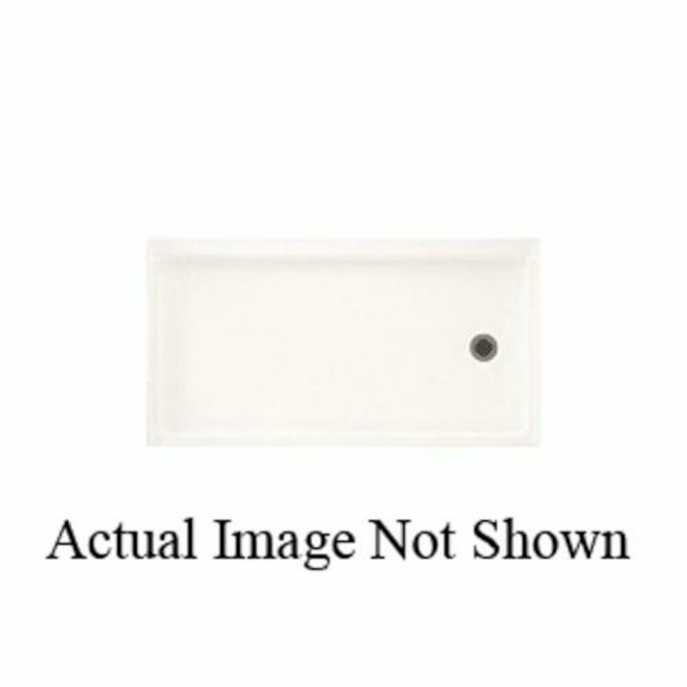 Swan® FR03260LP.010 Retrofit Shower Floor, White, Left Hand Drain, 60" Wx32" D, Domestic
