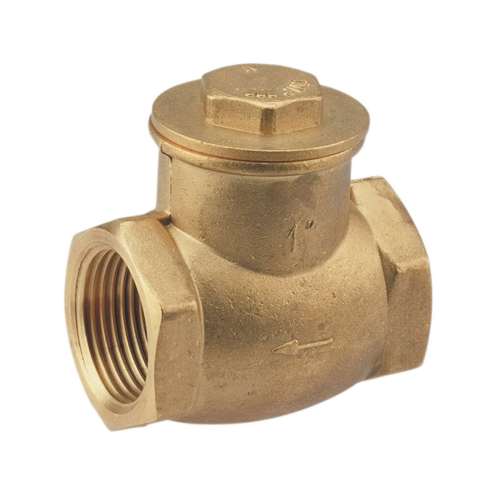 NIBCO® N003166 TI-3 Swing Check Valve, 1/2 in, NPT, Brass Body, Import