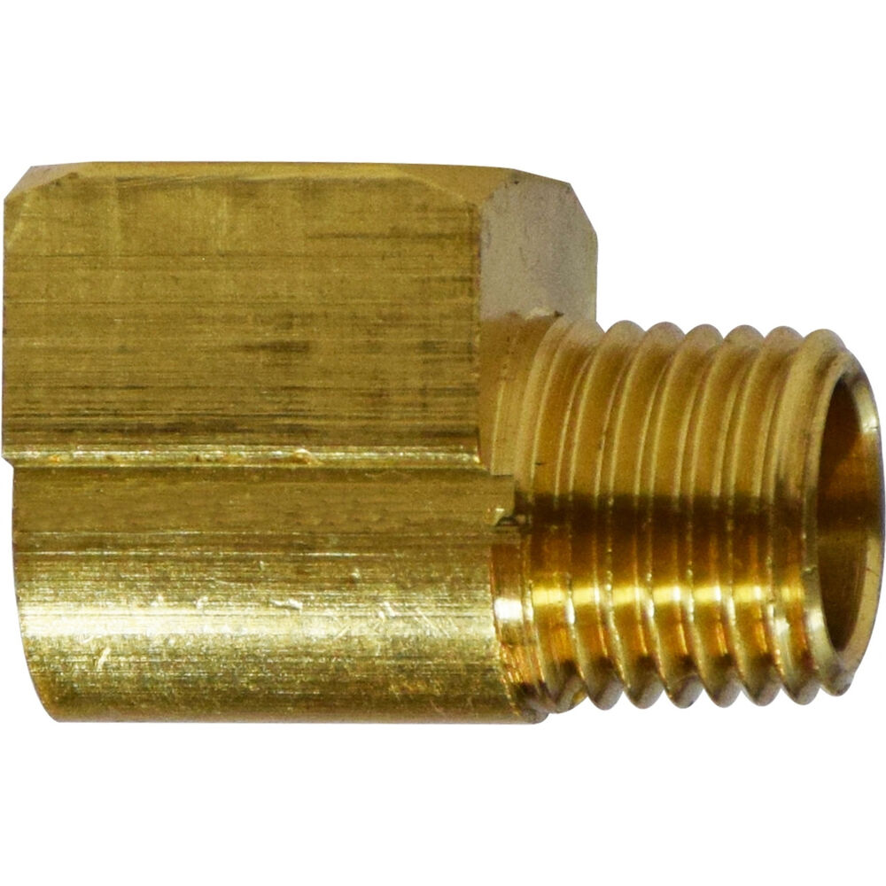 Midland 706116-04 1/4" Lead Free Brass Fitting, Pipe Thread, Short Barstock 90° Street Elbow