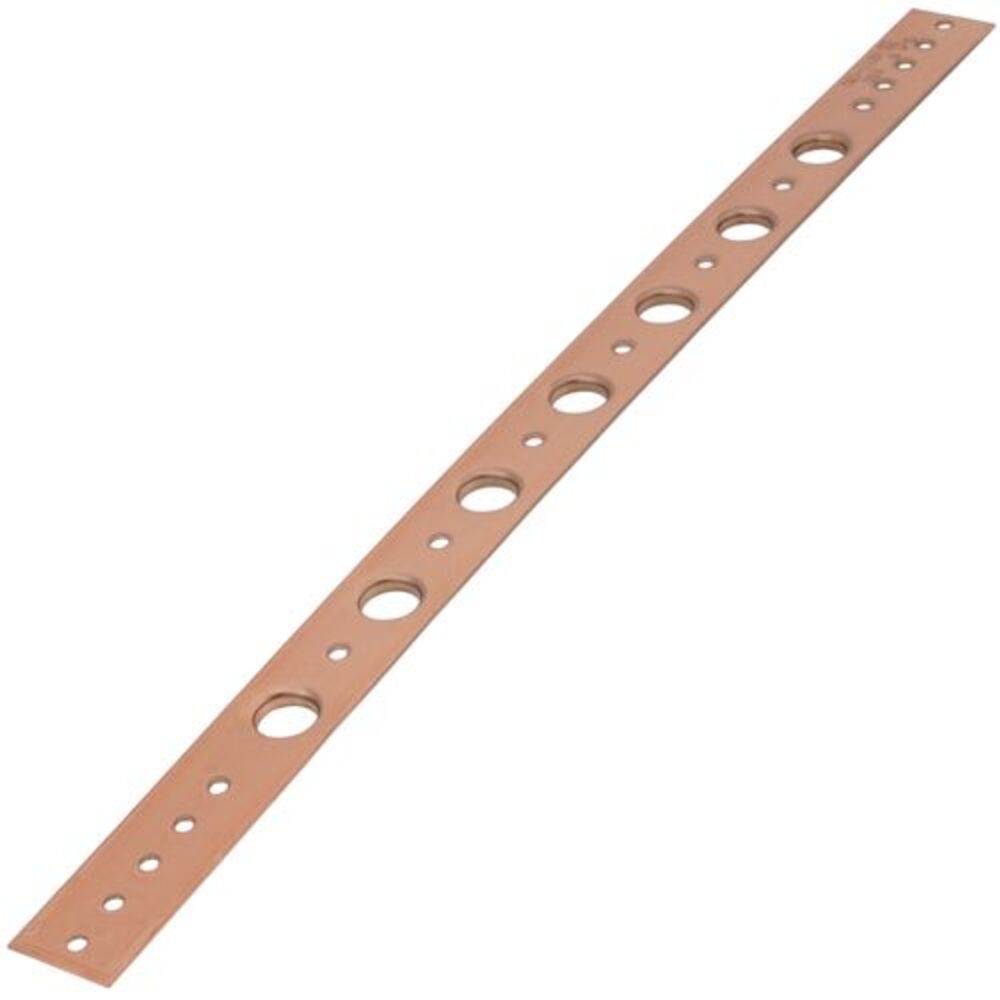 521-118R Stub Out Bracket With Extruded Hole, 25 lb, Steel, Copper Plated, Domestic