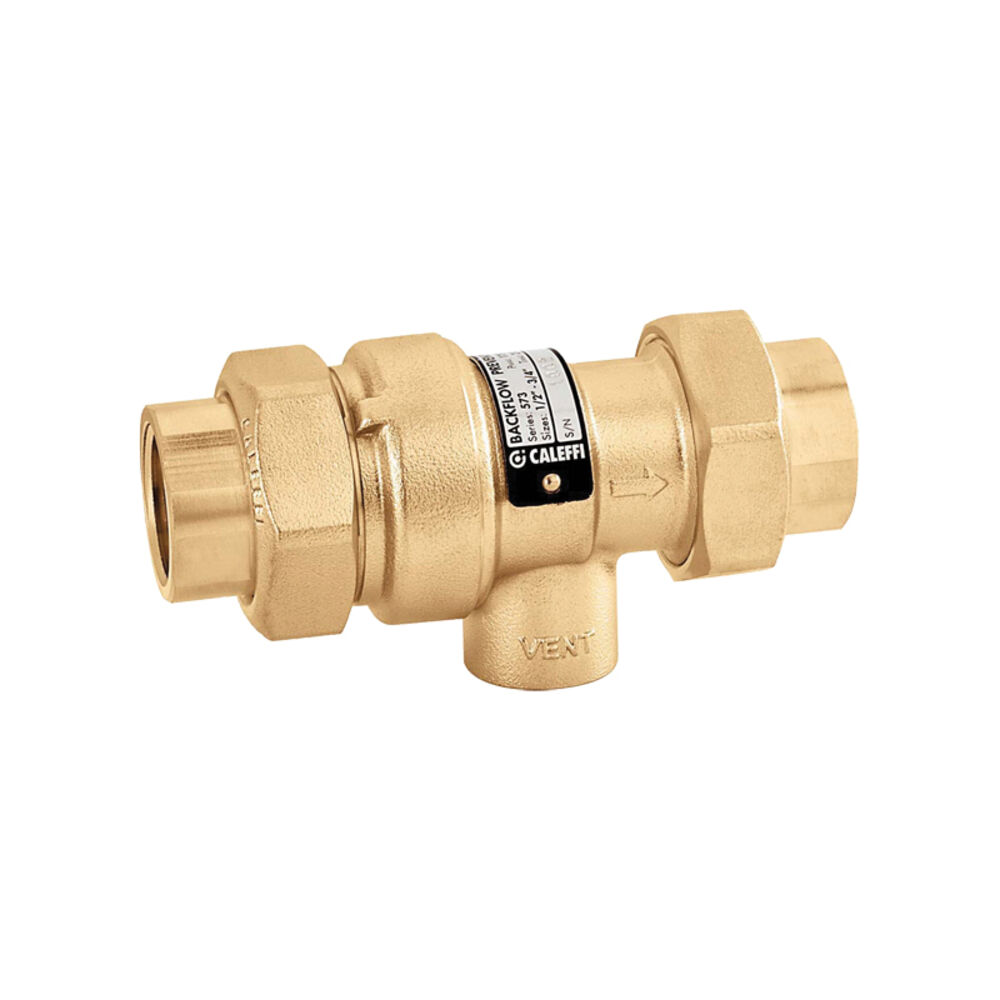 Caleffi 573503A 3/4" Backflow Preventer, FNPT, Brass Body