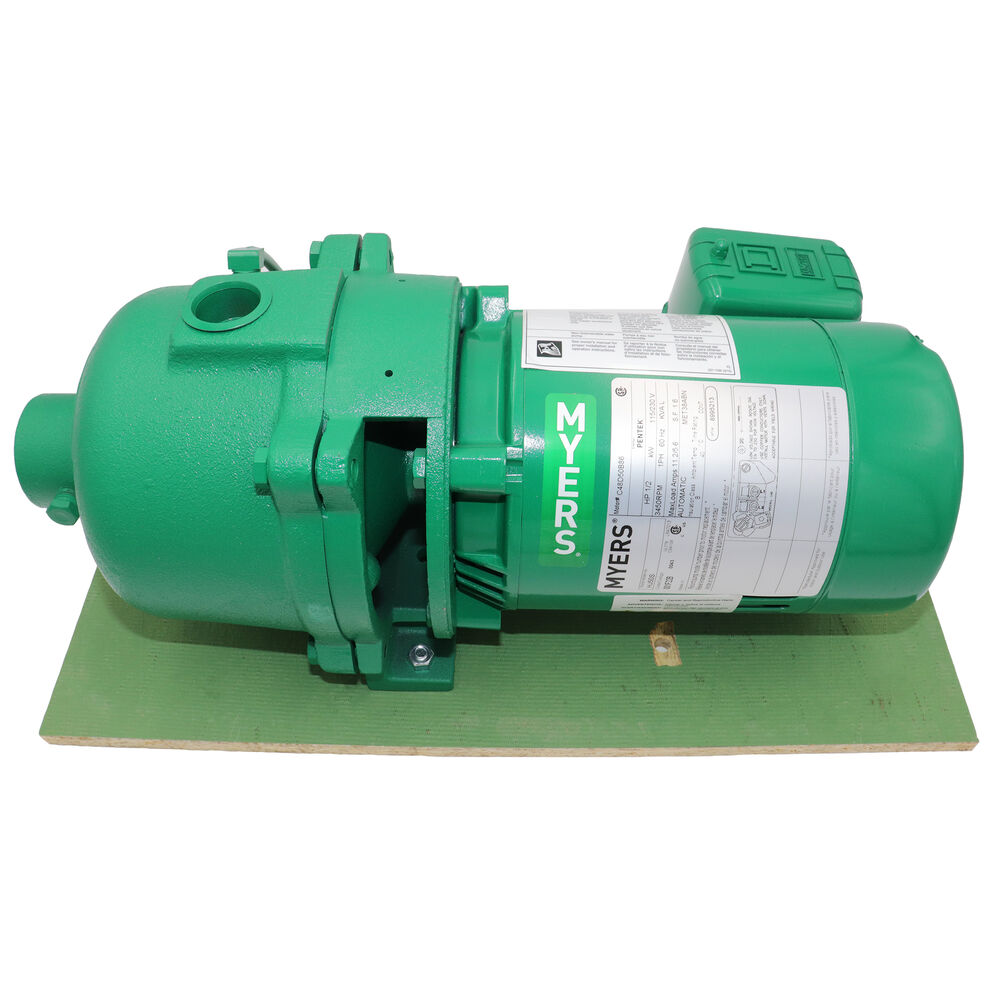 MYERS® HJ50S HJ Series Shallow Well Convertible Jet Pump, 1-1/4" NPT Inletx1" NPT Outlet, 1/2 hp, Cast Iron