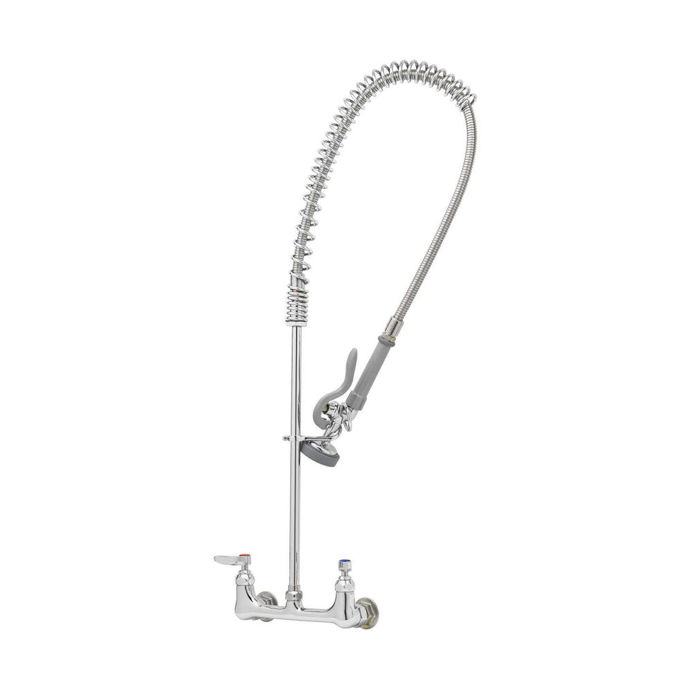 B0133 Easy-Install Pre-Rinse Unit, 1.15 gpm Flow Rate, 8" Center, Polished Chrome, Domestic