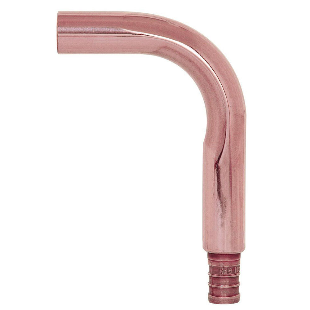 632X243 Tub/Shower Pressure Connector, 1/2 in, F1807 Crimp PEXxMale C, Copper