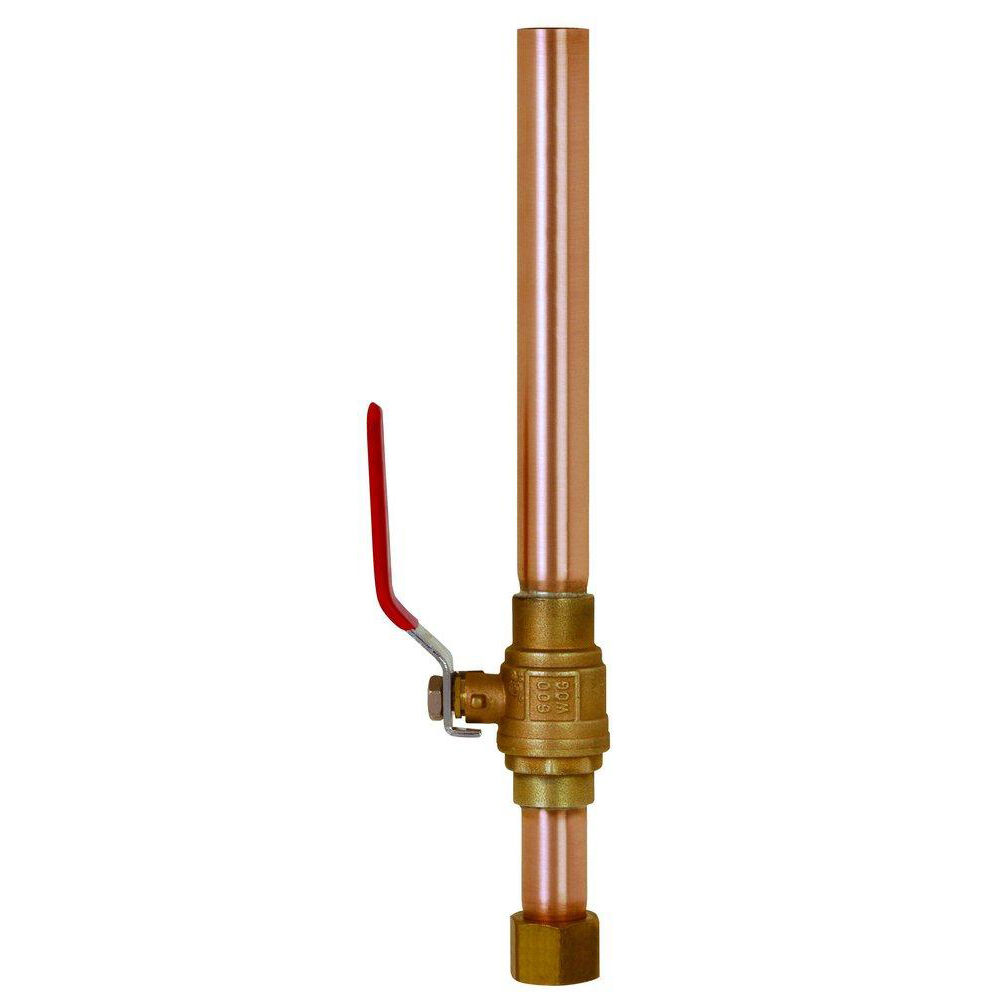 633-G312FP Valved Cold Side Water Heater Connector, Copper, Domestic